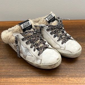 GOLDEN GOOSE Sherling Super Star Slide, size 37
